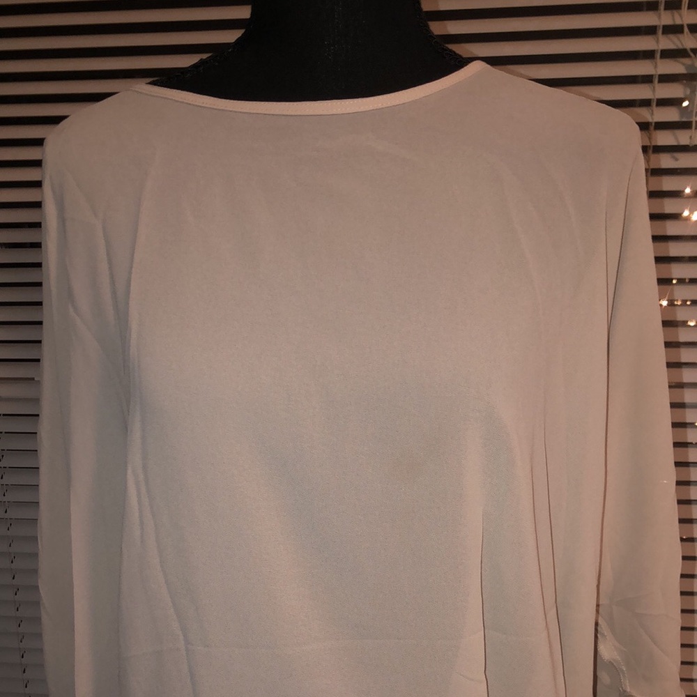 Sheer cream dress top